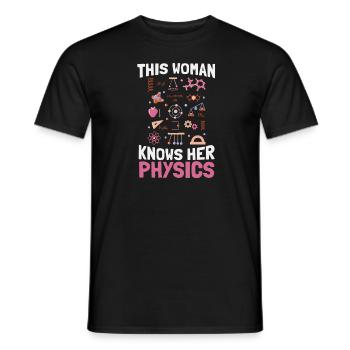 Physicien physicien - T-shirt homme - noir - Devant - AI Model Male 178 light (178cm)