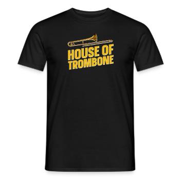 Trombone - T-shirt homme - noir - Devant - AI Model Male 178 light (178cm)