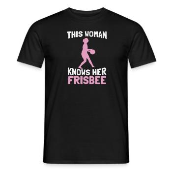 Frisbee - Men's T-Shirt - black - Front - AI Model Male 178 light (178cm)