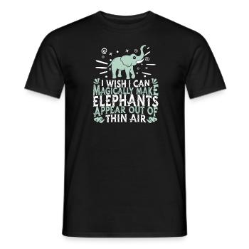 Éléphant - T-shirt homme - noir - Devant - AI Model Male 178 light (178cm)