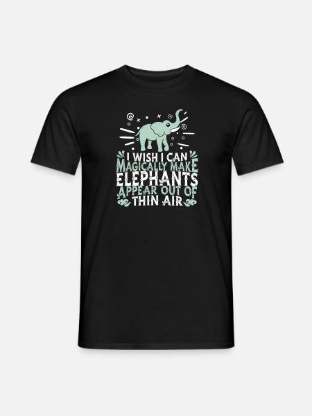 Éléphant - T-shirt homme - noir