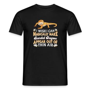 Bearded Dragon Lizard Reptile Gecko Lizard - Men's T-Shirt - black - Front - AI Model Male 178 light (178cm)
