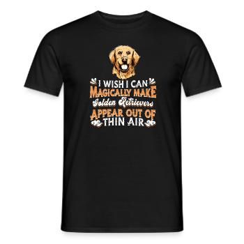Golden retriever - T-shirt homme - noir - Devant - AI Model Male 178 light (178cm)