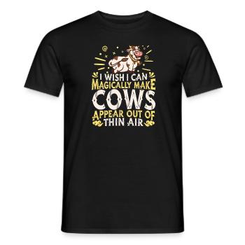 Vaches d’élevage Vaches - T-shirt homme - noir - Devant - AI Model Male 178 light (178cm)