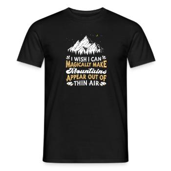 Climbing Mountaineering Climbers - Men's T-Shirt - black - Front - AI Model Male 178 light (178cm)