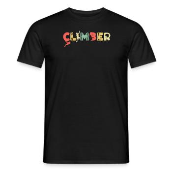 Escalade Alpinisme Grimpeurs - T-shirt homme - noir - Devant - AI Model Male 178 light (178cm)