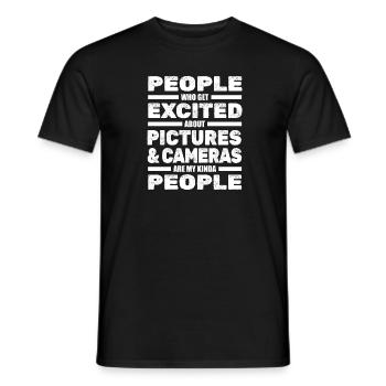 Photographer Photography Camera - Men's T-Shirt - black - Front - AI Model Male 178 light (178cm)