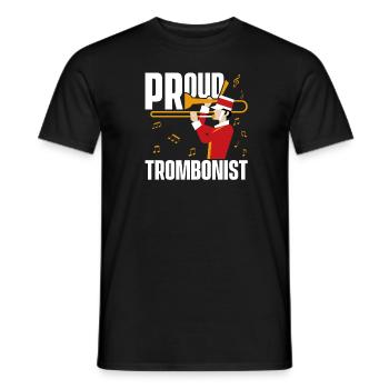 Trombone - T-shirt homme - noir - Devant - AI Model Male 178 light (178cm)