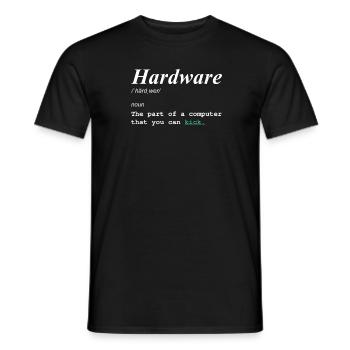 Programmer Coder Software Developer - Men's T-Shirt - black - Front - AI Model Male 178 light (178cm)