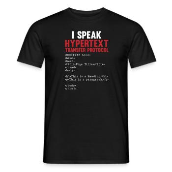 Programmer Coder Software Developer - Men's T-Shirt - black - Front - AI Model Male 178 light (178cm)