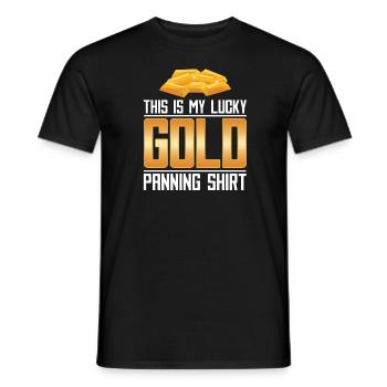 Goldbergbau Goldmine - Männer T-Shirt - Schwarz - Vorne - AI Model Male 178 light (178cm)