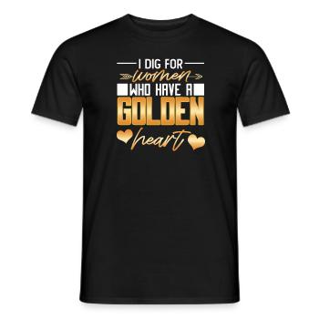 Mine d’or minière - T-shirt homme - noir - Devant - AI Model Male 178 light (178cm)
