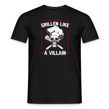 Grill grill maître BBQ - T-shirt homme - noir - Devant - AI Model Male 178 light (178cm)