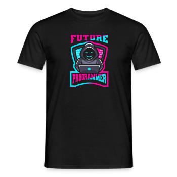 Programmeur Coder Développeur de logiciels - T-shirt homme - noir - Devant - AI Model Male 178 light (178cm)
