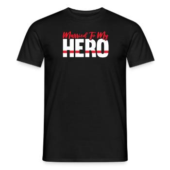 Pompier volontaire Pompier - T-shirt homme - noir - Devant - AI Model Male 178 light (178cm)