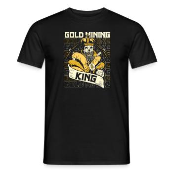 Mine d’or minière - T-shirt homme - noir - Devant - AI Model Male 178 light (178cm)