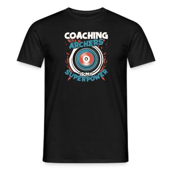 Bogenschütze Bogensport Pfeil Bogen Bogenschießen - Männer T-Shirt - Schwarz - Vorne - AI Model Male 178 light (178cm)