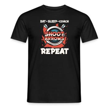 Bogenschütze Bogensport Pfeil Bogen Bogenschießen - Männer T-Shirt - Schwarz - Vorne - AI Model Male 178 light (178cm)