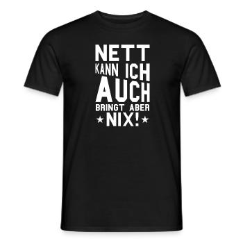 Sarkusmus Spruch Schwarzer Humor Lustiges Ironie - Männer T-Shirt - Schwarz - Vorne - AI Model Male 178 light (178cm)