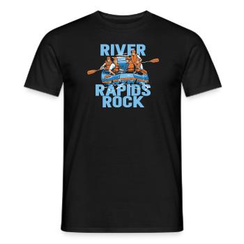 Rafting Wildwasser Kanu Kajak - Männer T-Shirt - Schwarz - Vorne - AI Model Male 178 light (178cm)