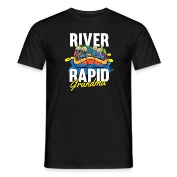 Rafting White Water Canoe Kayak - Men's T-Shirt - black - Front - AI Model Male 178 light (178cm)