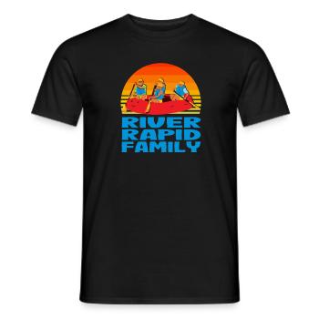 Rafting White Water Canoe Kayak - Men's T-Shirt - black - Front - AI Model Male 178 light (178cm)