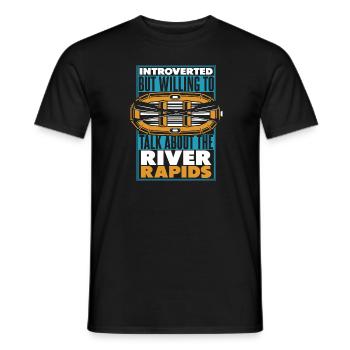 Rafting Wildwasser Kanu Kajak - Männer T-Shirt - Schwarz - Vorne - AI Model Male 178 light (178cm)