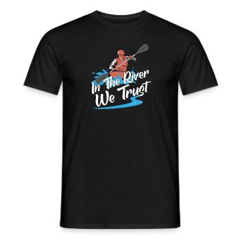 Rafting Wildwasser Kanu Kajak - Männer T-Shirt - Schwarz - Vorne - AI Model Male 178 light (178cm)
