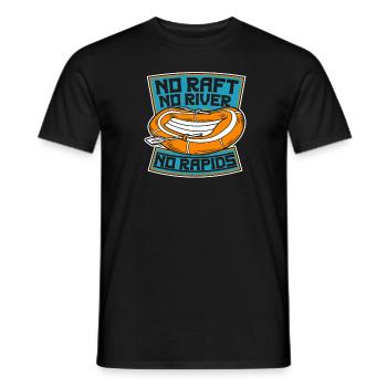 Rafting Wildwasser Kanu Kajak - Männer T-Shirt - Schwarz - Vorne - AI Model Male 178 light (178cm)