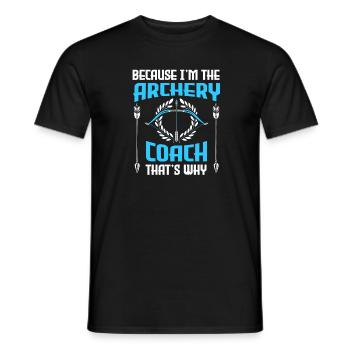 Bogenschütze Bogensport Pfeil Bogen Bogenschießen - Männer T-Shirt - Schwarz - Vorne - AI Model Male 178 light (178cm)