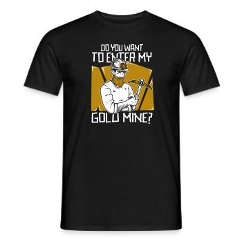 Gold Mining Gold Mine - Men's T-Shirt - black - Front - AI Model Male 178 light (178cm)