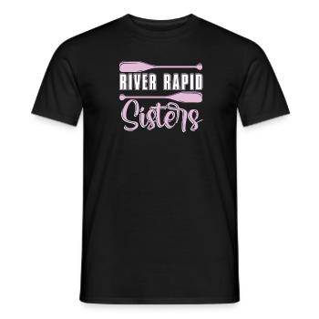 Rafting White Water Canoe Kayak - Men's T-Shirt - black - Front - AI Model Male 178 light (178cm)