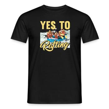 Rafting White Water Canoe Kayak - Men's T-Shirt - black - Front - AI Model Male 178 light (178cm)