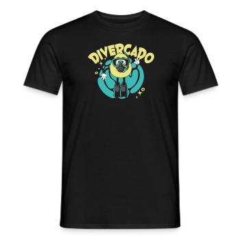 Scuba Diving Divers Diving - Men's T-Shirt - black - Front - AI Model Male 178 light (178cm)
