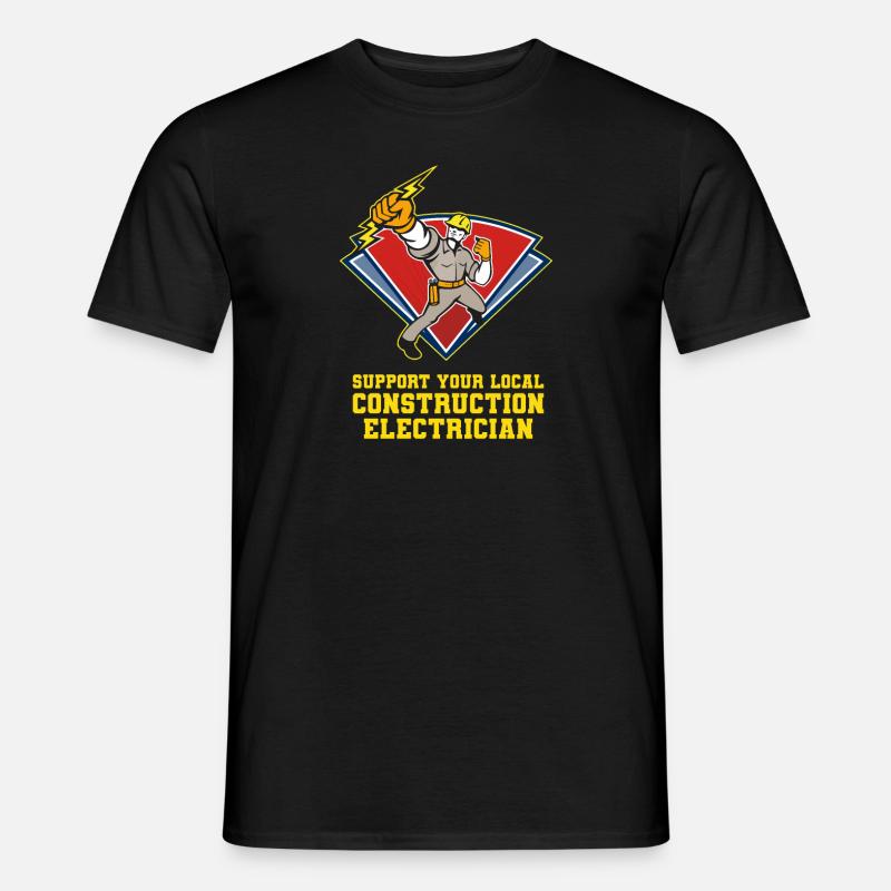 Electrician Electrical Engineer Electronics Technician - Men's T-Shirt - black