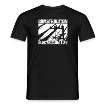 Électricien Ingénieur électricien Technicien en électronique - T-shirt homme - noir - Devant - AI Model Male 178 light (178cm)