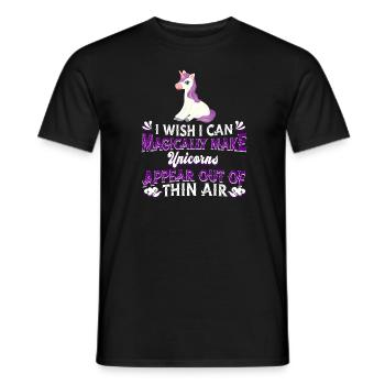 Einhorn Unicorn - Männer T-Shirt - Schwarz - Vorne - AI Model Male 178 light (178cm)
