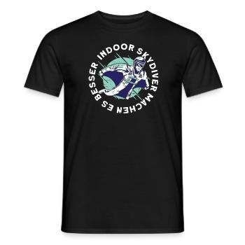 Indoor-Skydiving - Männer T-Shirt - Schwarz - Vorne - AI Model Male 178 light (178cm)