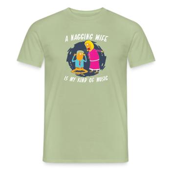 Ingénieur du son Tontechniker - T-shirt homme - vert sauge - Devant - AI Model Male 178 light (178cm)