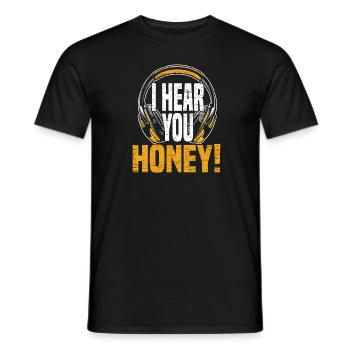 Ingénieur du son Tontechniker - T-shirt homme - noir - Devant - AI Model Male 178 light (178cm)