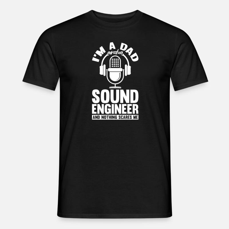 Tontechniker Sound Audio Engineer - Männer T-Shirt - Schwarz