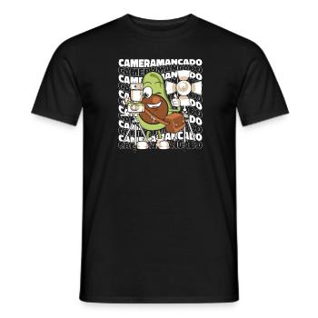 Kameramann - Männer T-Shirt - Schwarz - Vorne - AI Model Male 178 light (178cm)