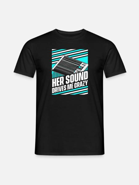 Tontechniker Sound Audio Engineer - Männer T-Shirt - Schwarz