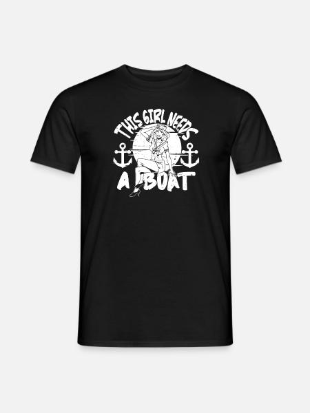 Seglen Segelboot Segler - Männer T-Shirt - Schwarz