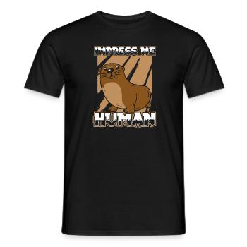 Loutre - T-shirt homme - noir - Devant - AI Model Male 178 light (178cm)