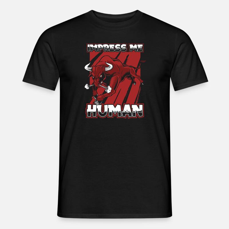 Stier Bulle - Männer T-Shirt - Schwarz