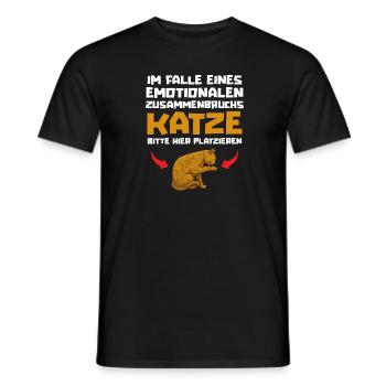 Katze Mietzekatze Hauskatze - Männer T-Shirt - Schwarz - Vorne - AI Model Male 178 light (178cm)