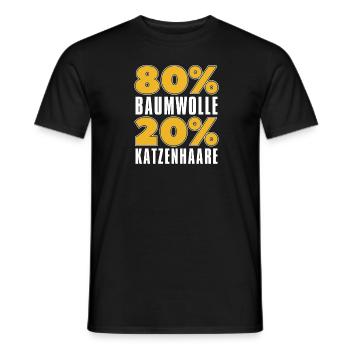 Location de chat Chat Domestique Cat - T-shirt homme - noir - Devant - AI Model Male 178 light (178cm)