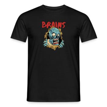 Zombie Halloween Gehirne - Männer T-Shirt - Schwarz - Vorne - AI Model Male 178 light (178cm)