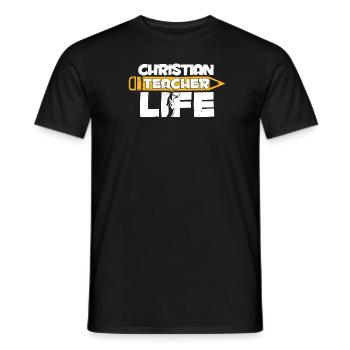 Teacher of Religion Religious Education - Men's T-Shirt - black - Front - AI Model Male 178 light (178cm)